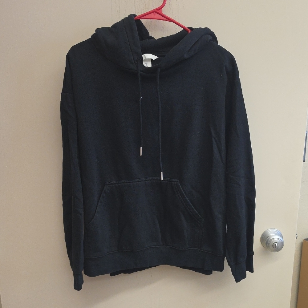 H&M Black Women's Hooded Pullover Sweatshirt